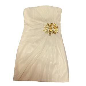 Forever 21 Strapless Mini Dress Embellished Formal Prom Party Event Size Small